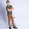 Polo fantaisie Fil Lumière Loic 8073 avocat-83 kaki