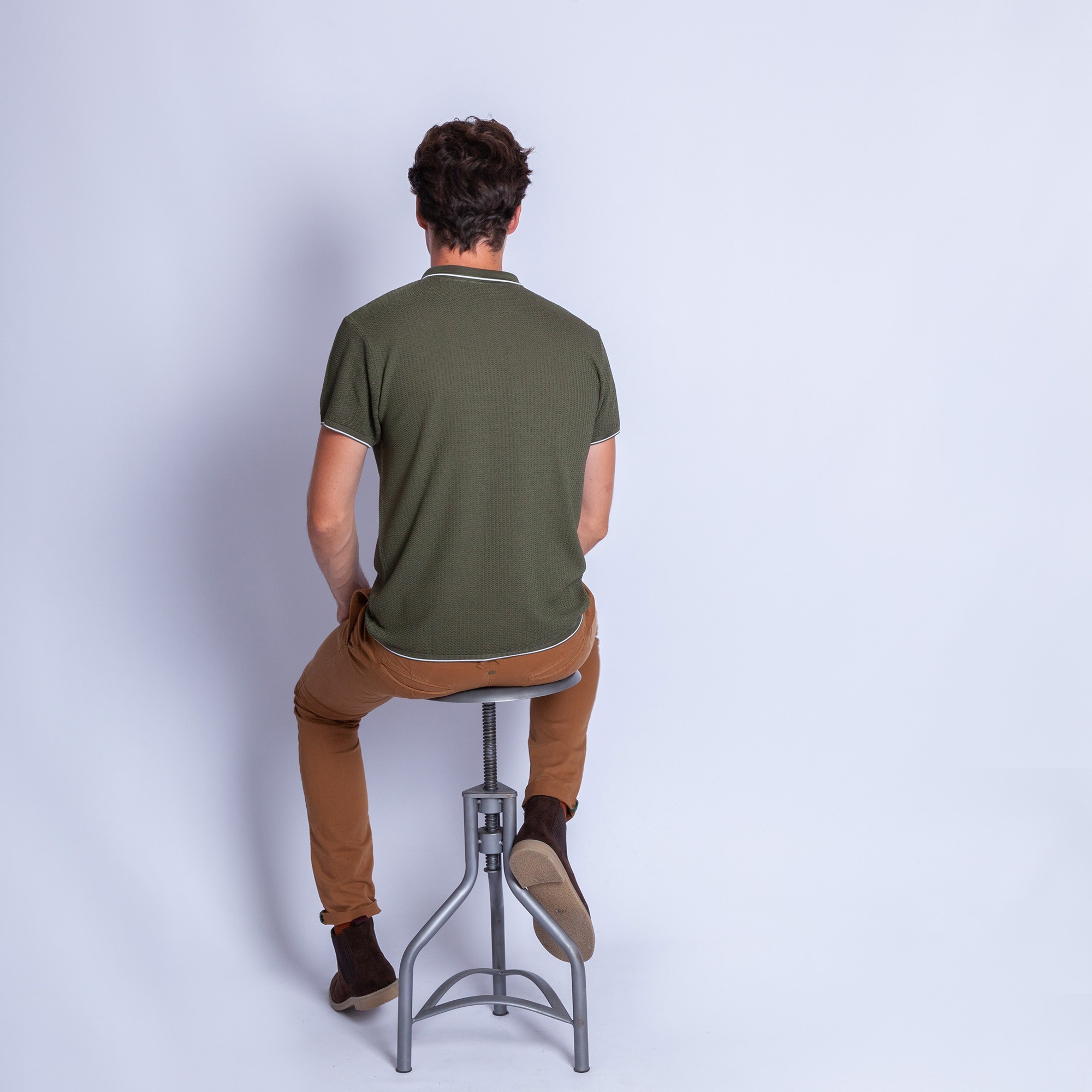 Polo fantaisie Fil Lumière Loic 8073 avocat-83 kaki