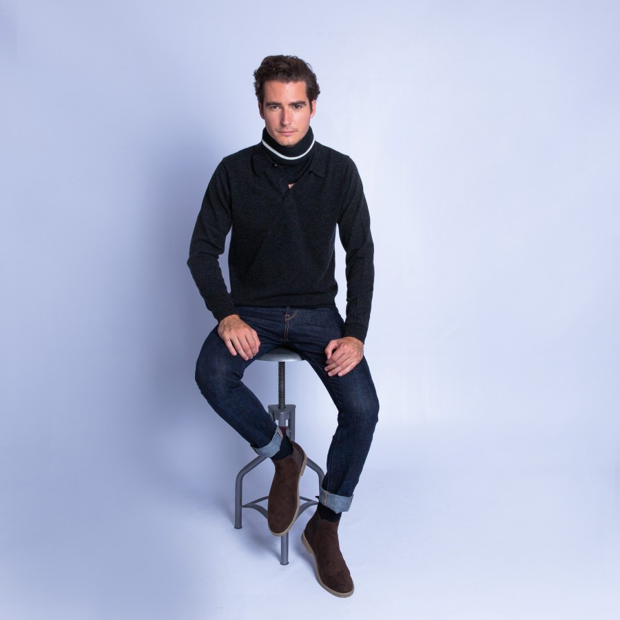 Pull col polo en cachemire - Franklin