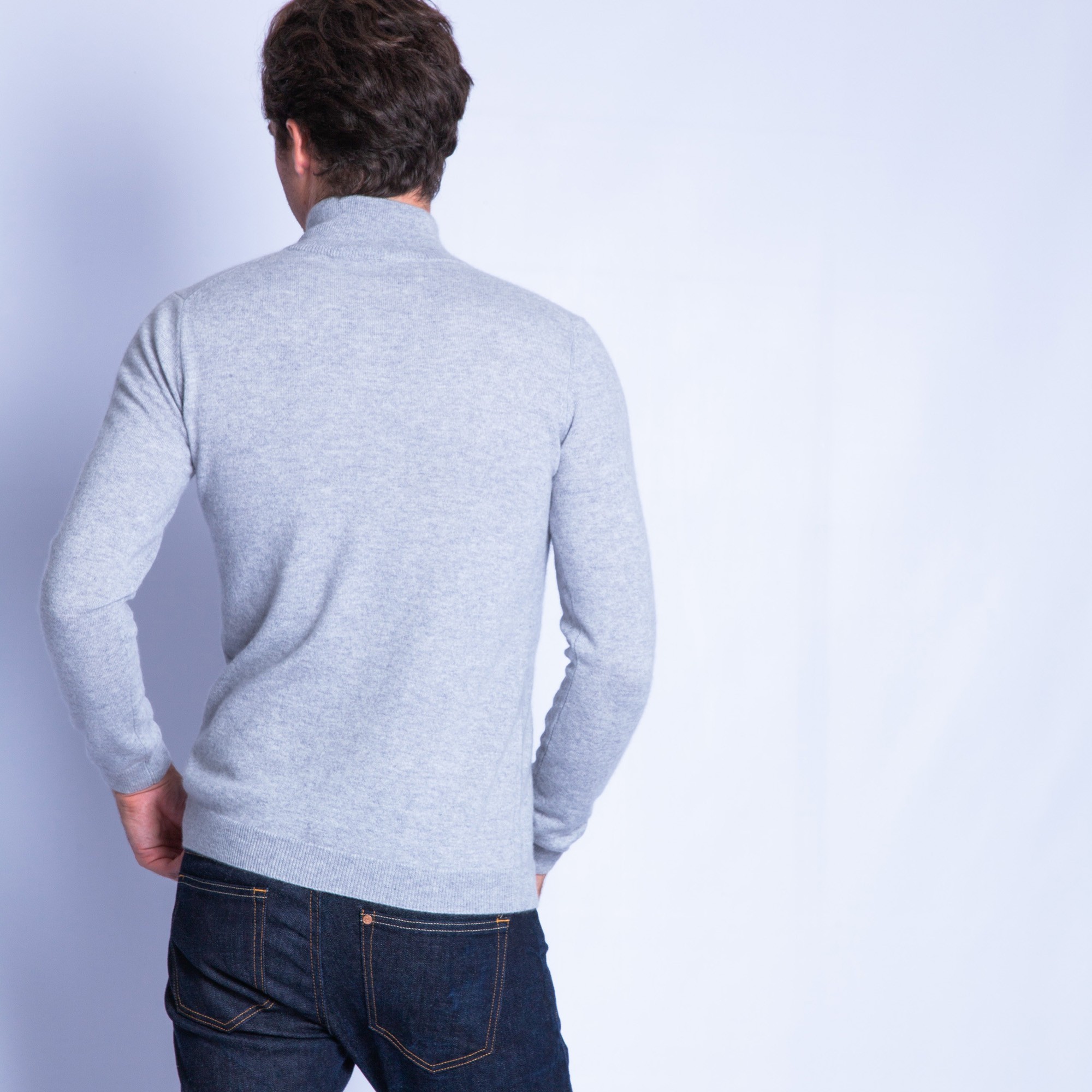 Pull col zippé en cachemire Flip
