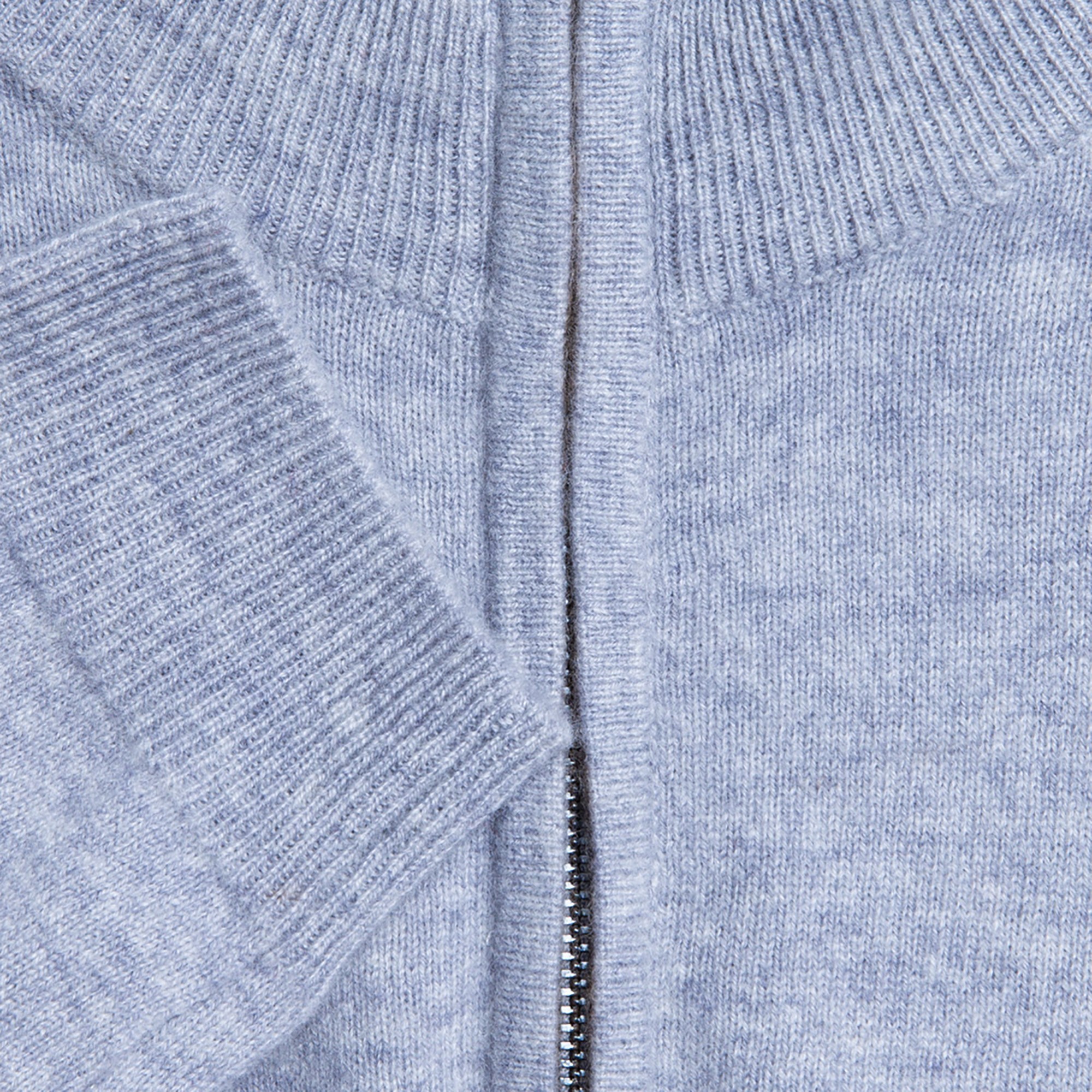 Pull col zippé en cachemire Filip 6350 glace - 11 gris clair