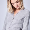 Ribbed wool cardigan - Emblème
