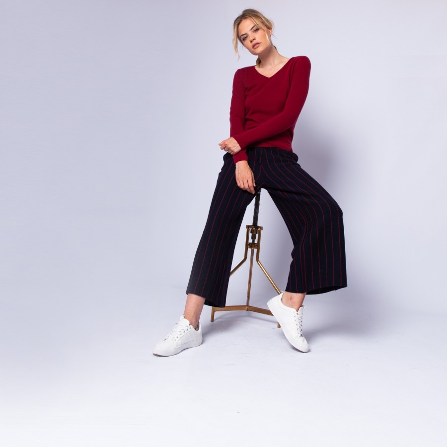 V collar cashmere jumper - Eniva