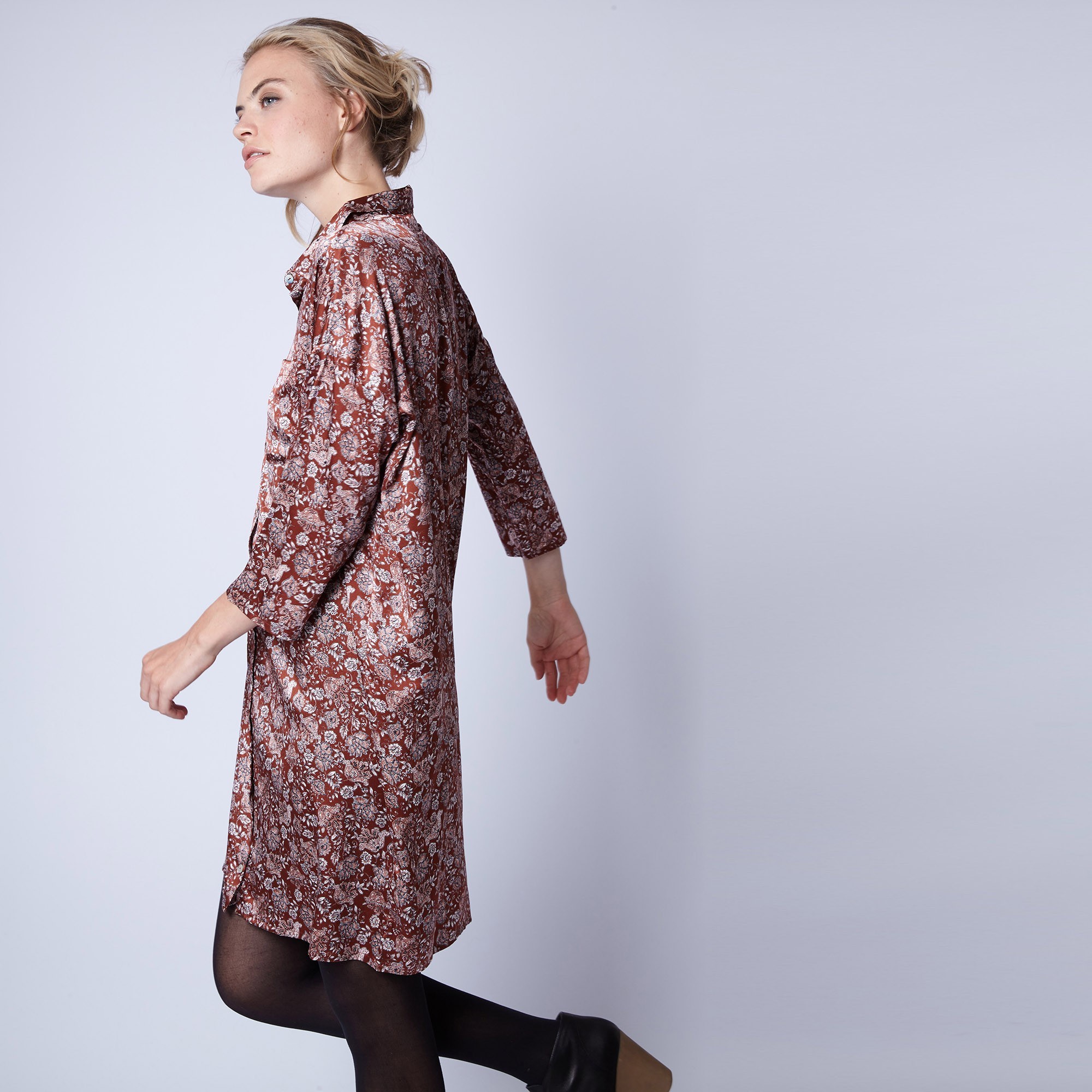 Silk shirt-dress by Maison Montagut & Maison Martin Morel - Gaspard
