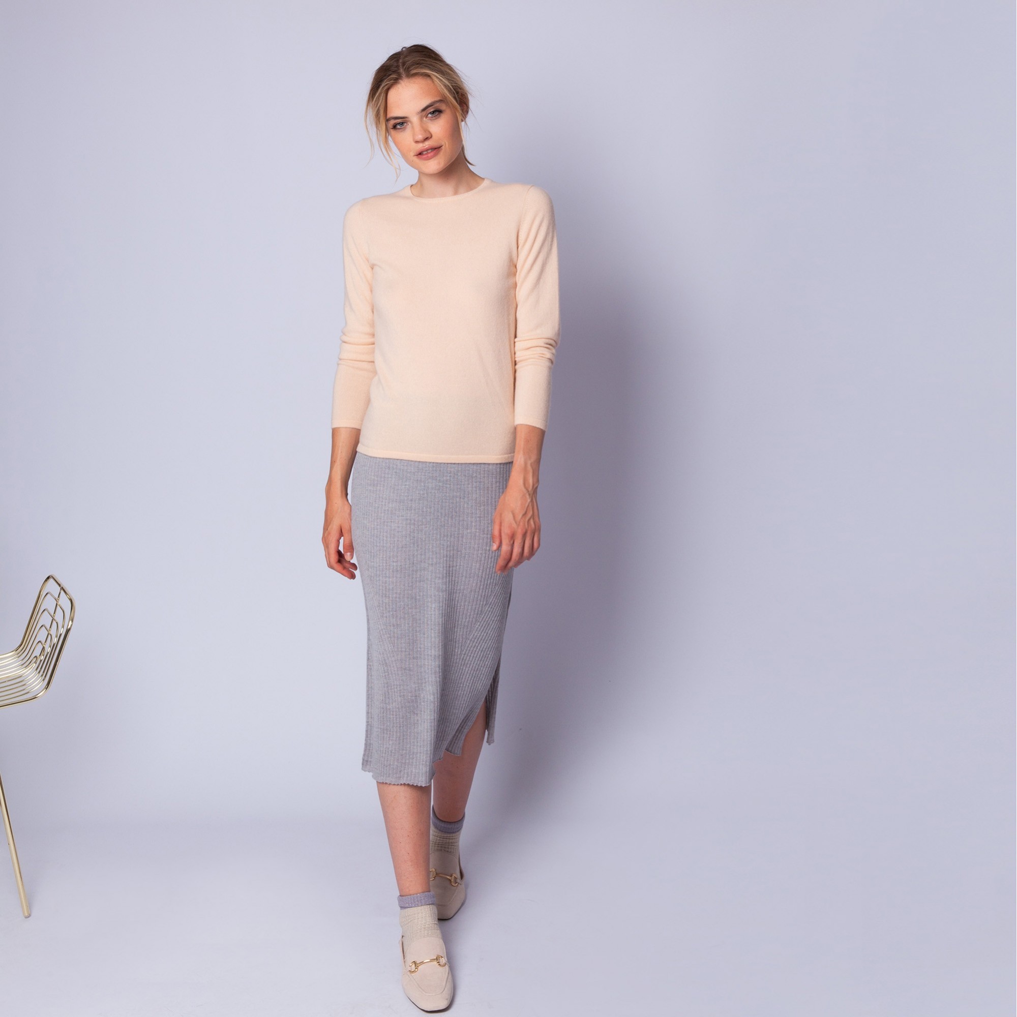 Round neck cashmere sweater - Evana