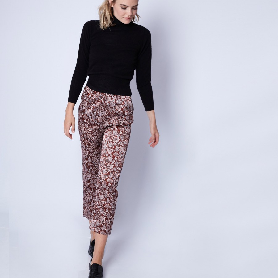 Pantalon droit en soie Maison Montagut x Maison Martin Morel - Ginga
