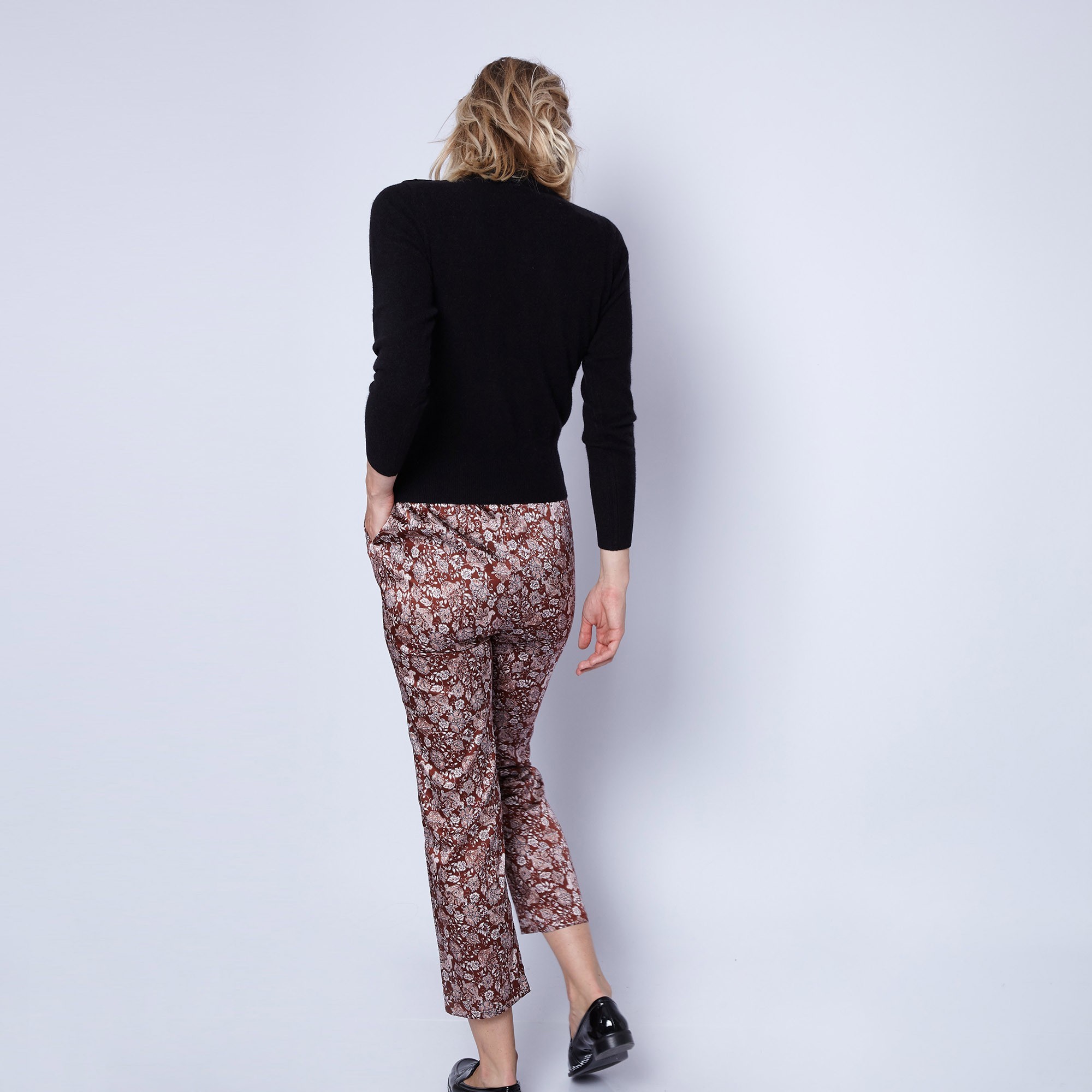 Pantalon droit en soie Ginga 6372 Safran - 15 Orange