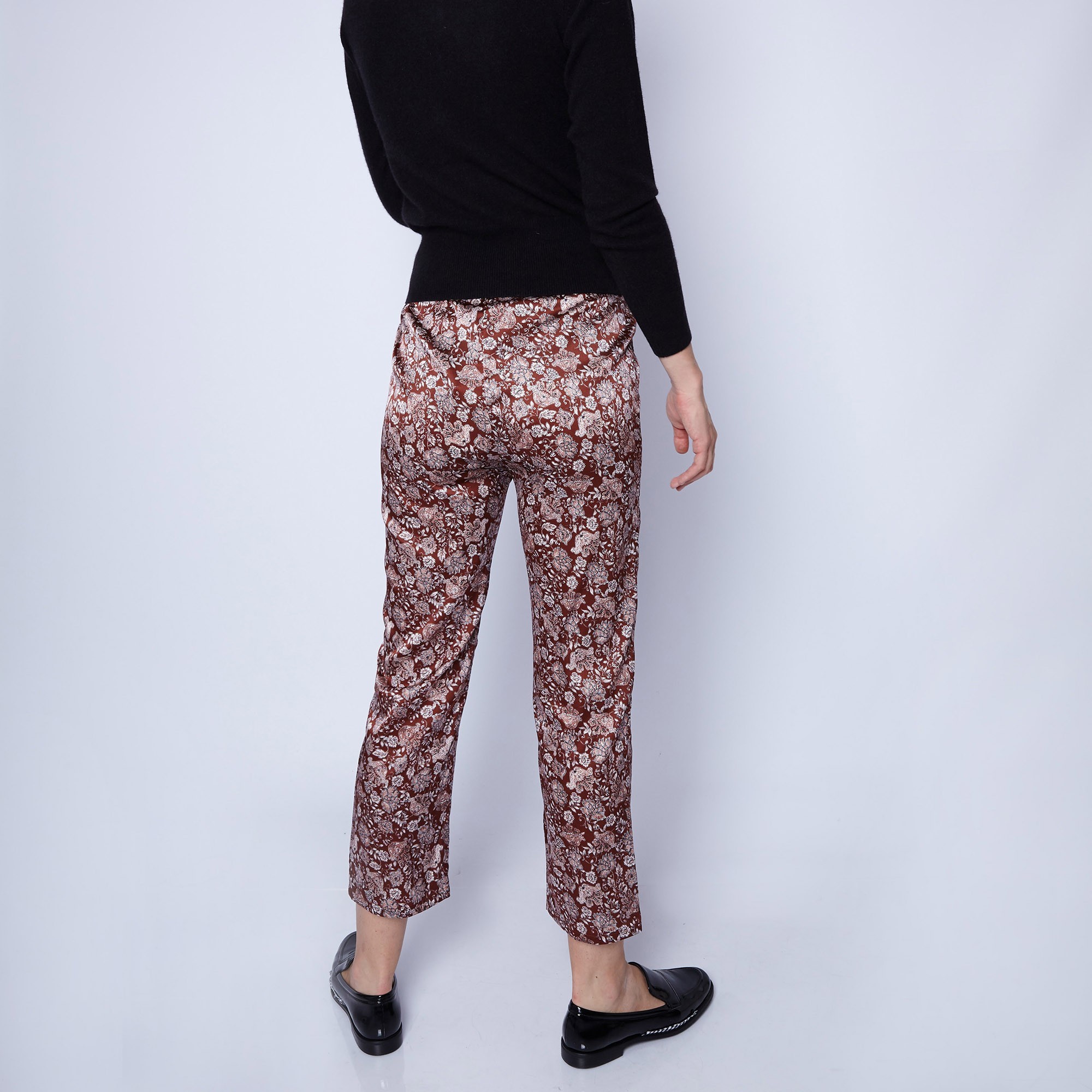 Pantalon droit en soie Ginga 6372 Safran - 15 Orange