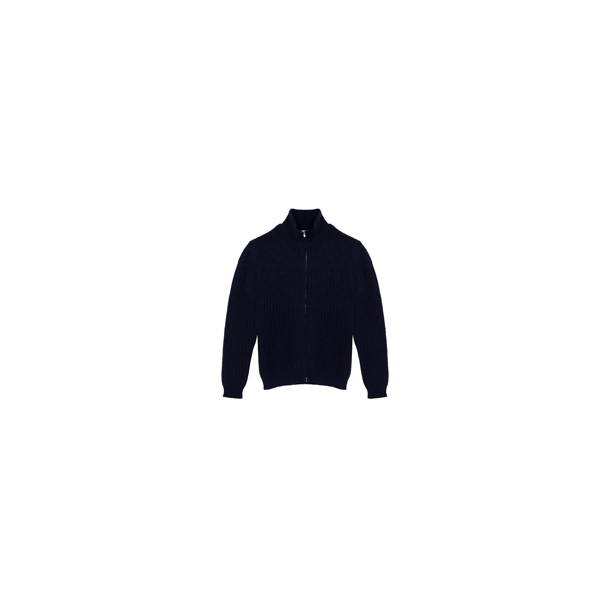 Gilet col montant zippé en alpaga Fribourg 6349 camel - 46 marron clair