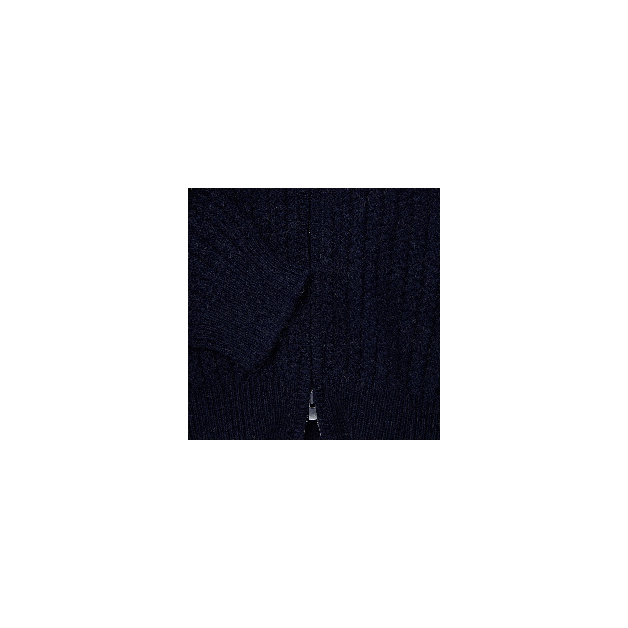 Gilet col montant zippé en alpaga Fribourg 6340 marine - 05 bleu marine