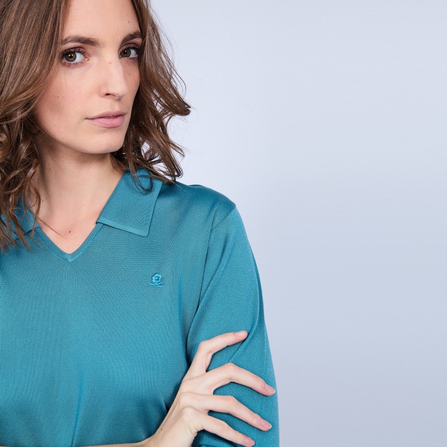 Polo shirt made of Fil Lumière - Murielle