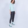 Polo femme manches 3/4 Fil Lumière - Maude 8022 Opaline-23 Vert clair