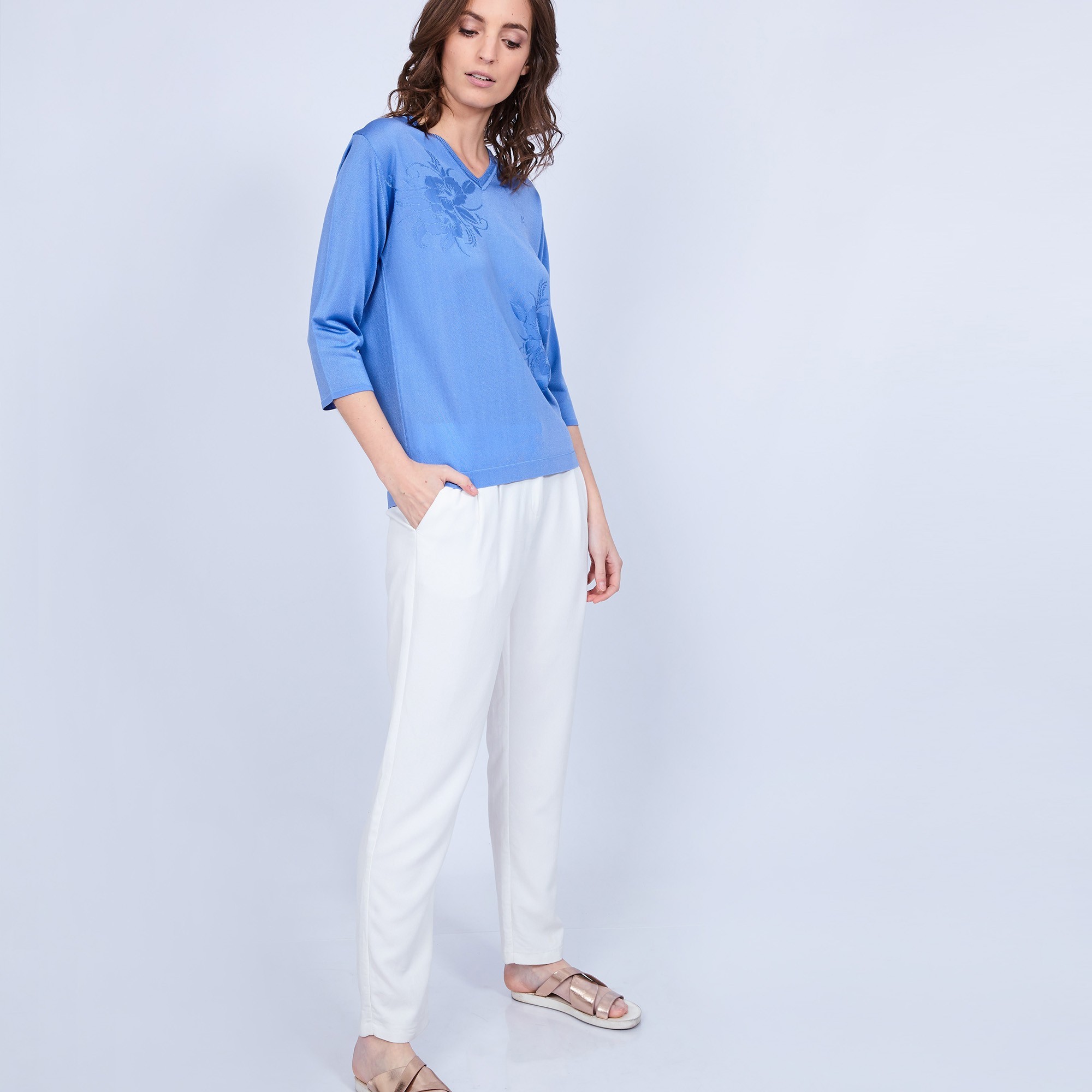 Polo T-shirt in Fil Lumière - Maude
