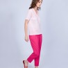 Polo en Fil Lumière manches 3/4 - Mélissa 8777 Nymphe-24 Rose clair