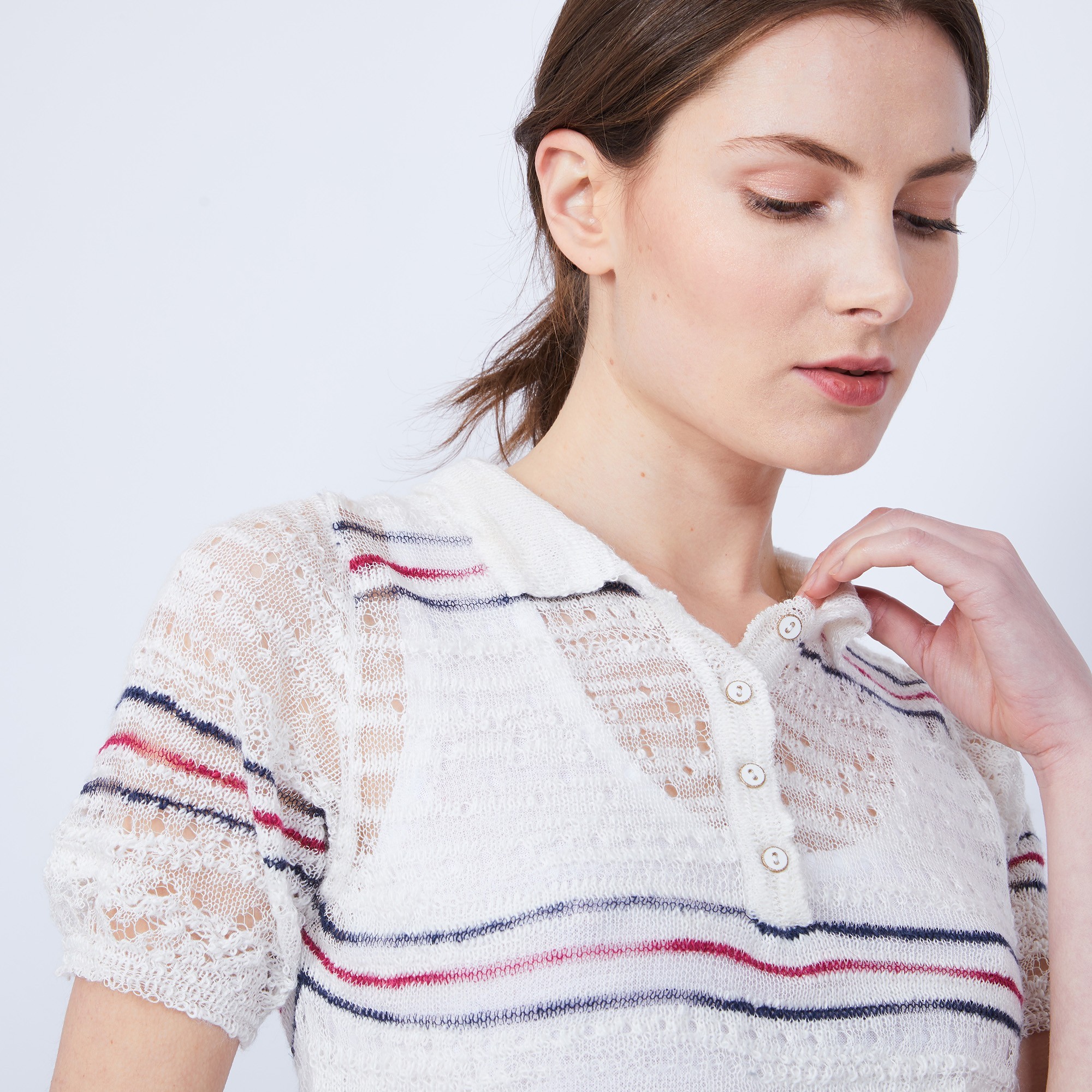 T-shirt à motif col polo - Jumelle