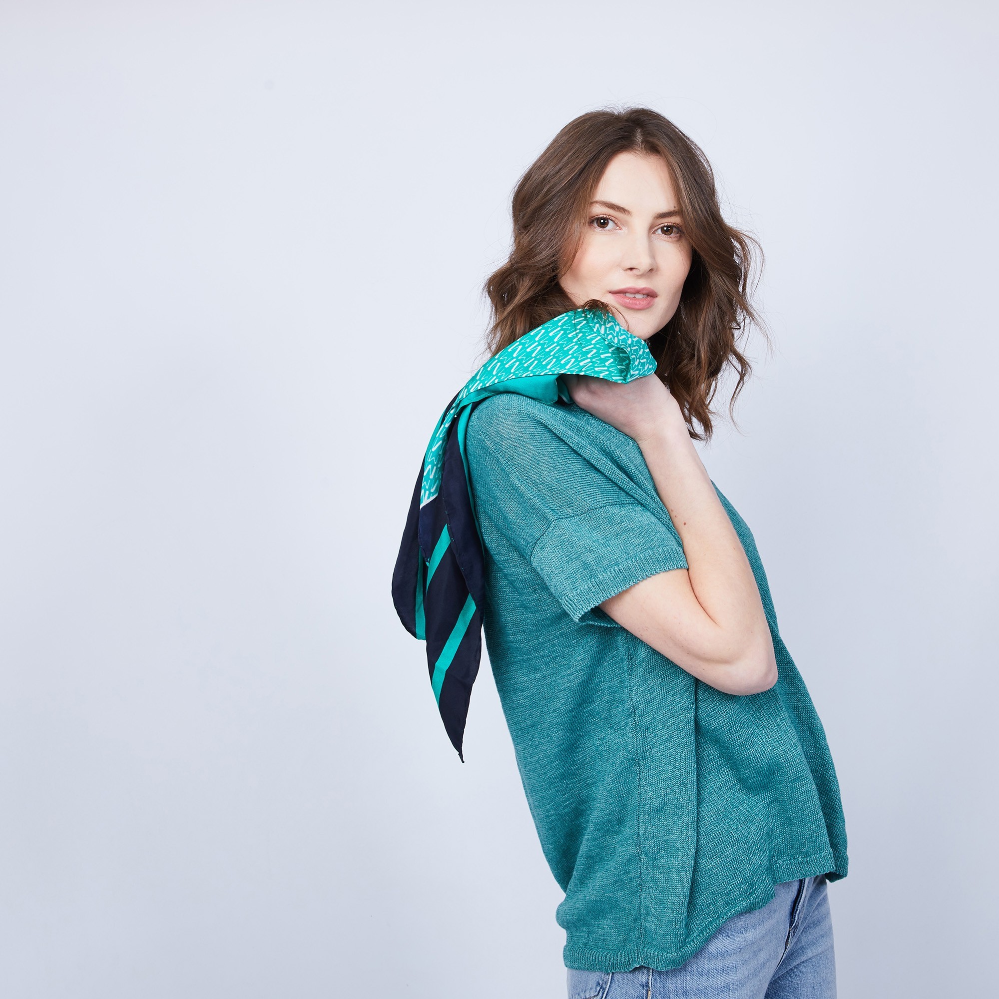 T-shirt en lin col V boutonné - Maati