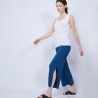 Pantalon large en coton - Jaguar 6447 capri - 03 Bleu foncé