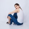 Pantalon large en coton - Jaguar 6447 capri - 03 Bleu foncé