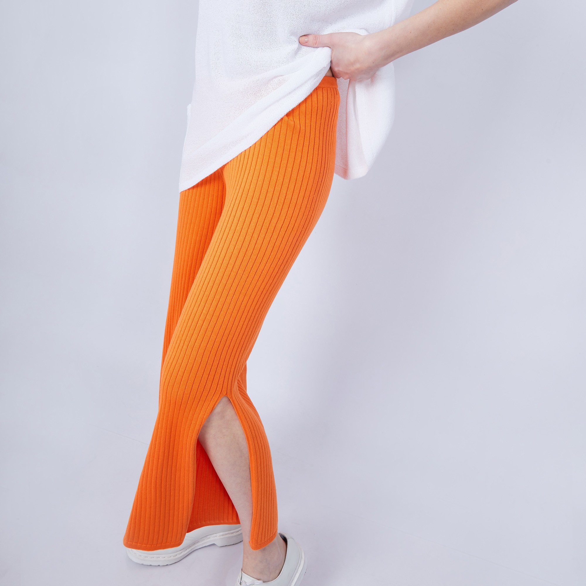 Pantalon large en coton - Jaguar 6470 tangerine - 15 Orange