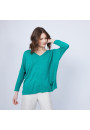 T-shirt ample col V - Malou 6450 tropique - 21 vert foncé