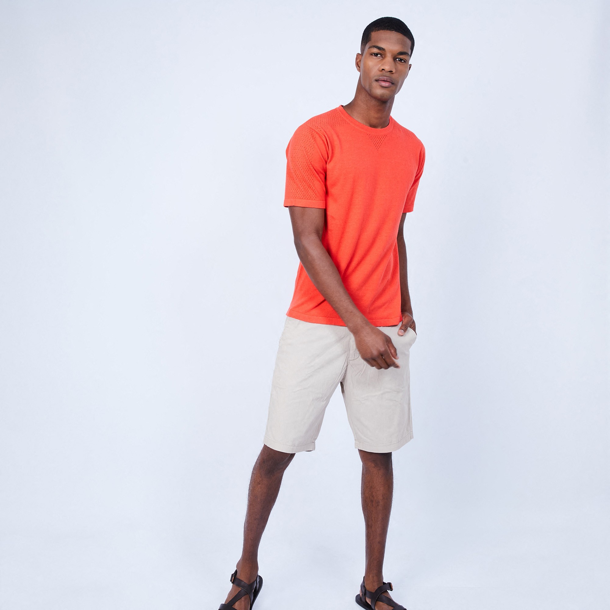 T-shirt en coton et soie - Lars