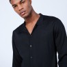 Chemise manches longues en Fil Lumière - Lazar 6410 noir - 01 Noir