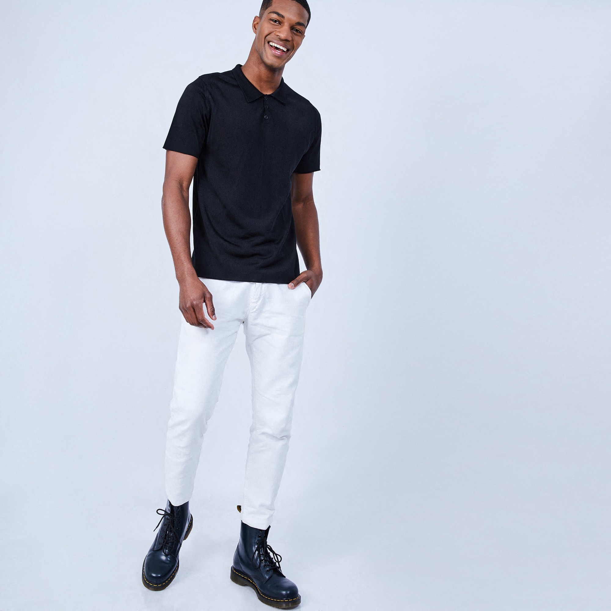 Polo Fil Lumière noir - Liam 6410 noir - 01 Noir