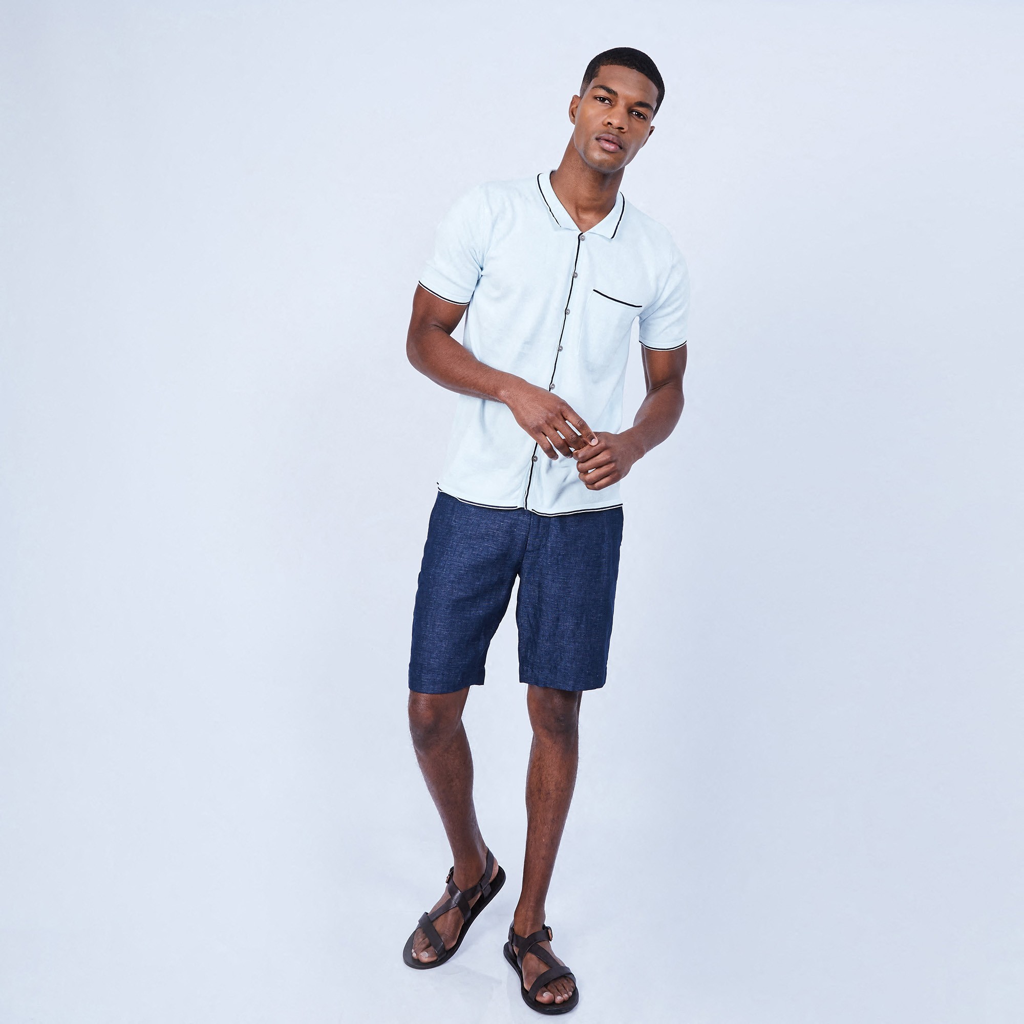 Chemise manches courtes - Lilian 6443 lagon - 23 Vert clair