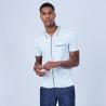 Chemise manches courtes - Lilian 6443 lagon - 23 Vert clair