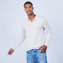 Pull col polo en laine mérinos - Lino