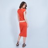 Longue robe cintrée - Meili 6530 Ardent -  orange