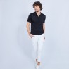 Polo manches courtes en Fil Lumière Vadim 0307 noir - 01 Noir