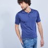 Polo manches courtes en Fil Lumière Vadim 8256 saphir / 4952 Elysee - 03 Bleu foncé