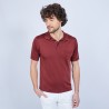 Polo manches courtes en Fil Lumière Vadim 8212 grenat - 51 Bordeaux