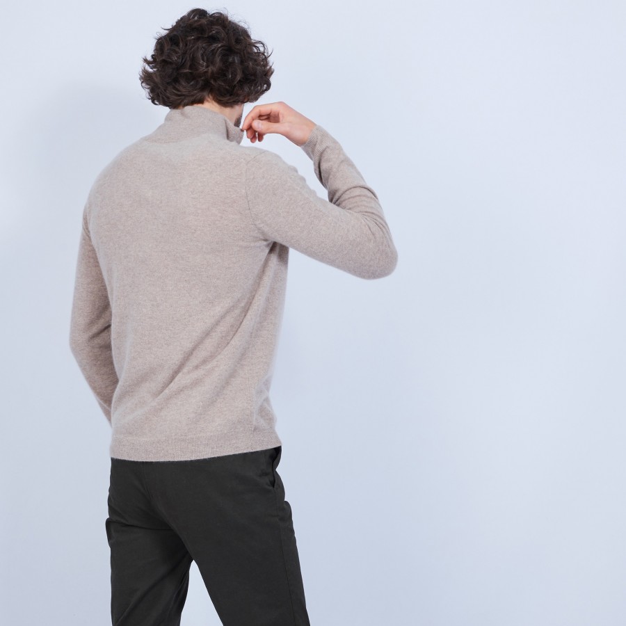 Gilet zippé en cachemire 2 fils sans poches - Marc Antoine