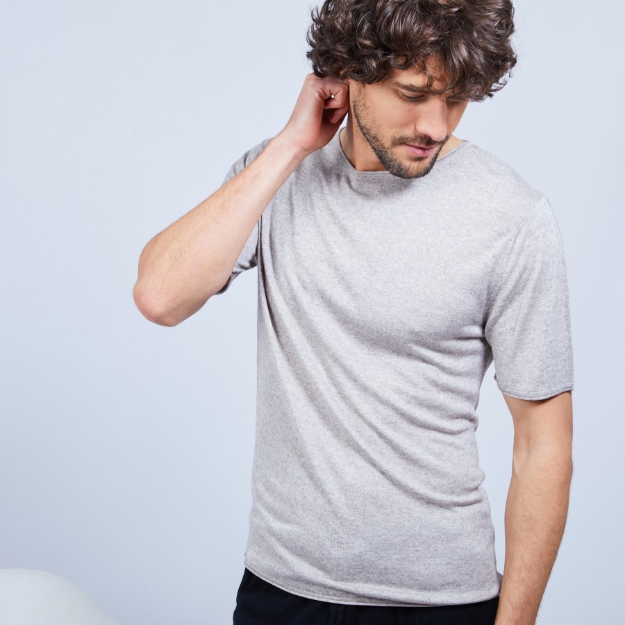 T-shirt en bambou cachemire - Haloa 6362 gazelle - 13 Beige moyen