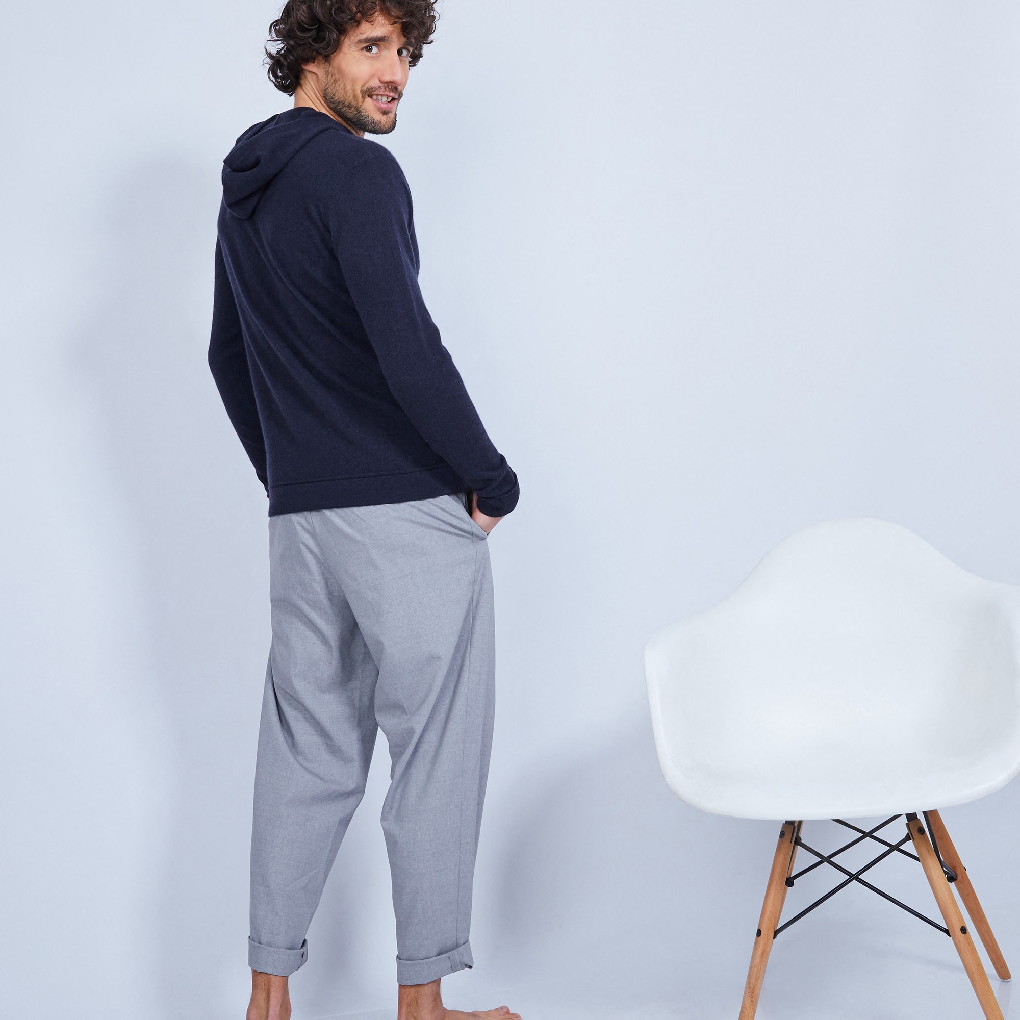 Cashmere hoodie - Harper 6340 Marine - 05 bleu marine