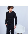 Pull col tunisien en cachemire - Henri 6410 noir - 01 Noir