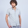 Chemise manches courtes en coton - Laurier 6411 nuage - 11 Gris clair