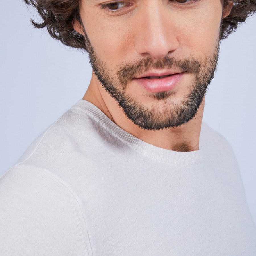 Suéter de lã merino com gola redonda - Luciano