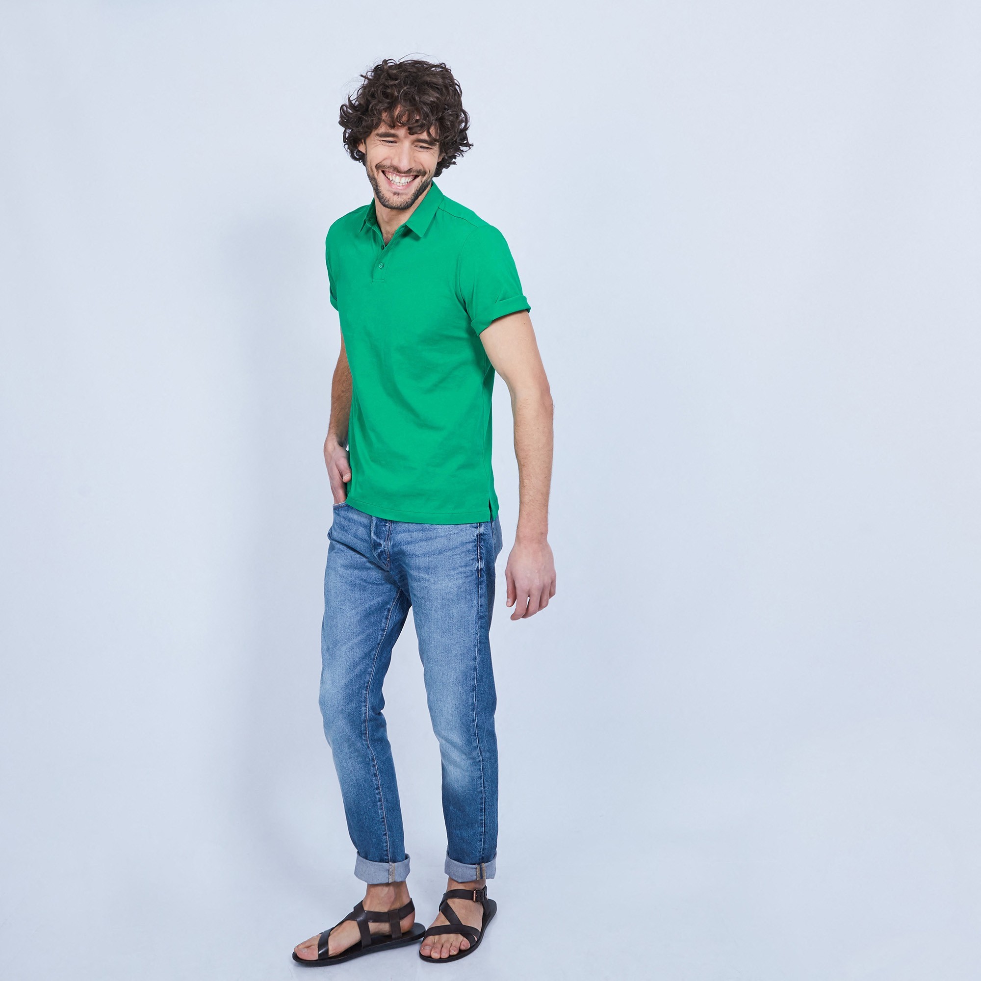 Polo 100% coton - Lys 6450 tropique - 22 Vert moyen