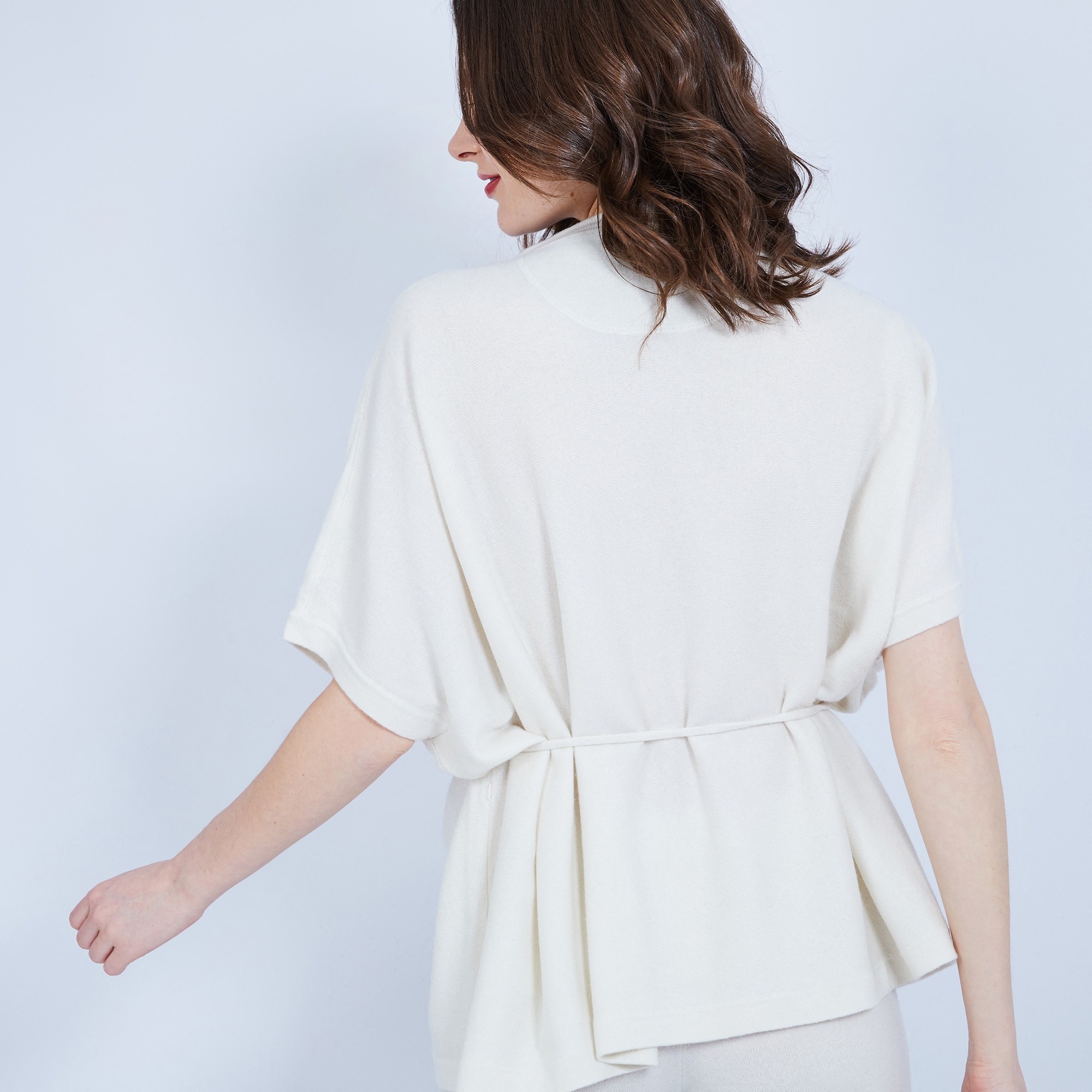 Gilet kimono sans manches - Harriet 6360 Perle - 82 écru