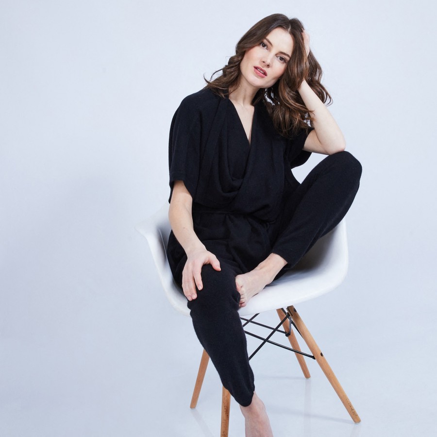 Colete quimono sem mangas 100% cashmere - Oumi