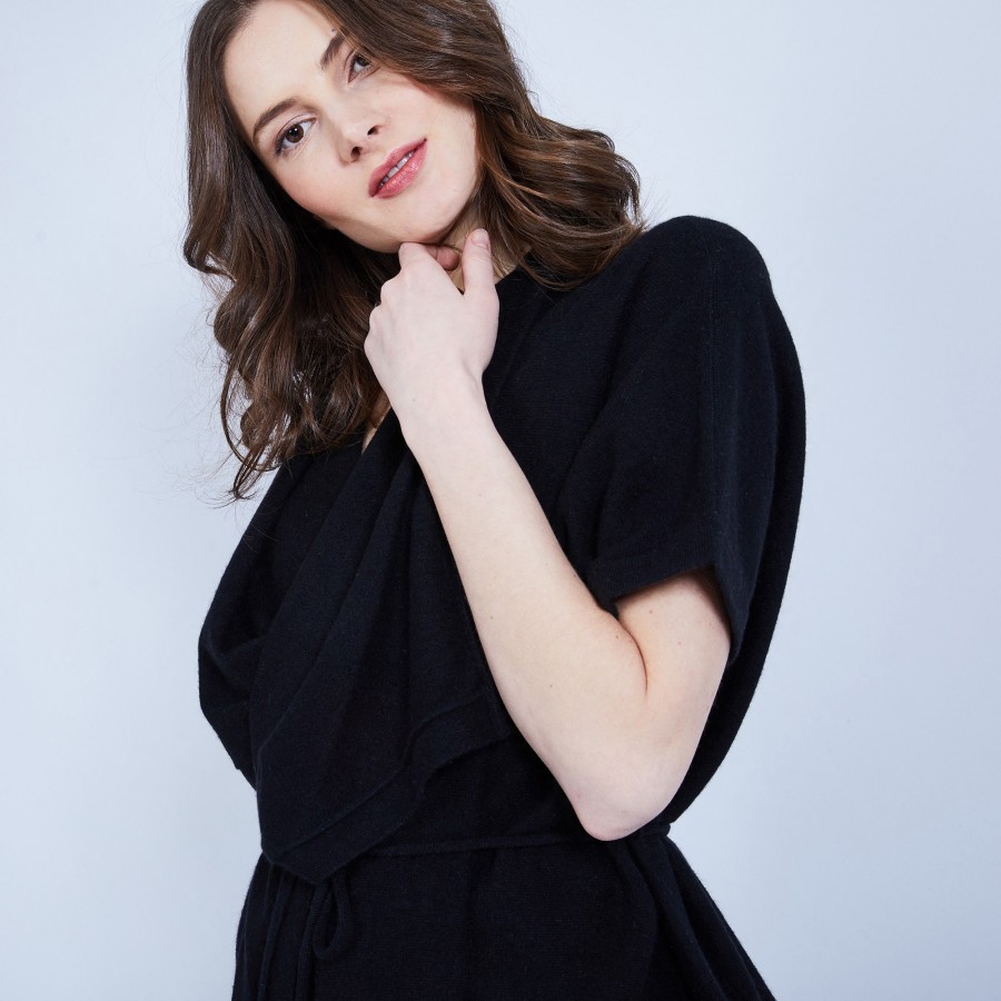 Colete quimono sem mangas 100% cashmere - Oumi