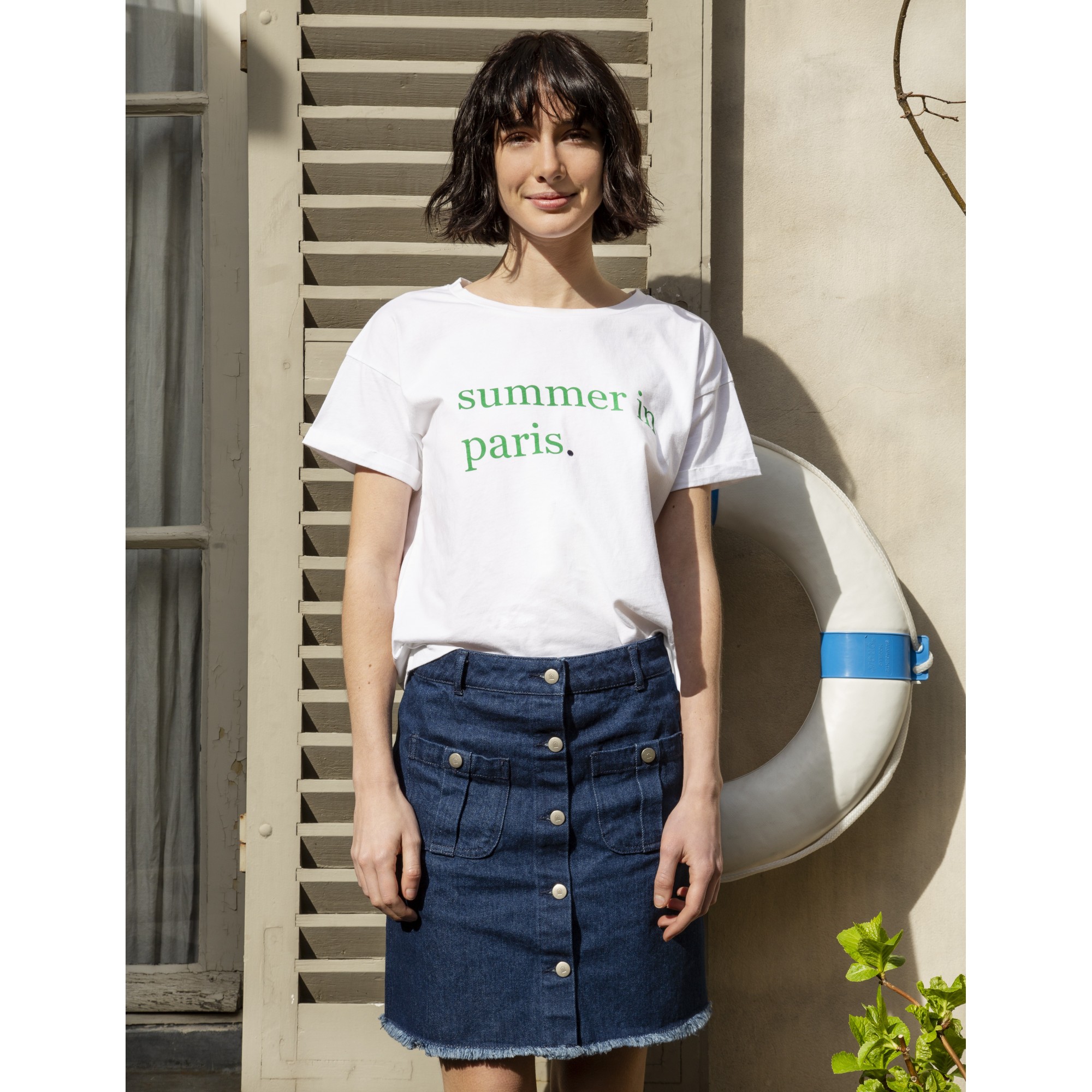 T-shirt femme Maison Montagut x Cuisse de Grenouille 02 blanc