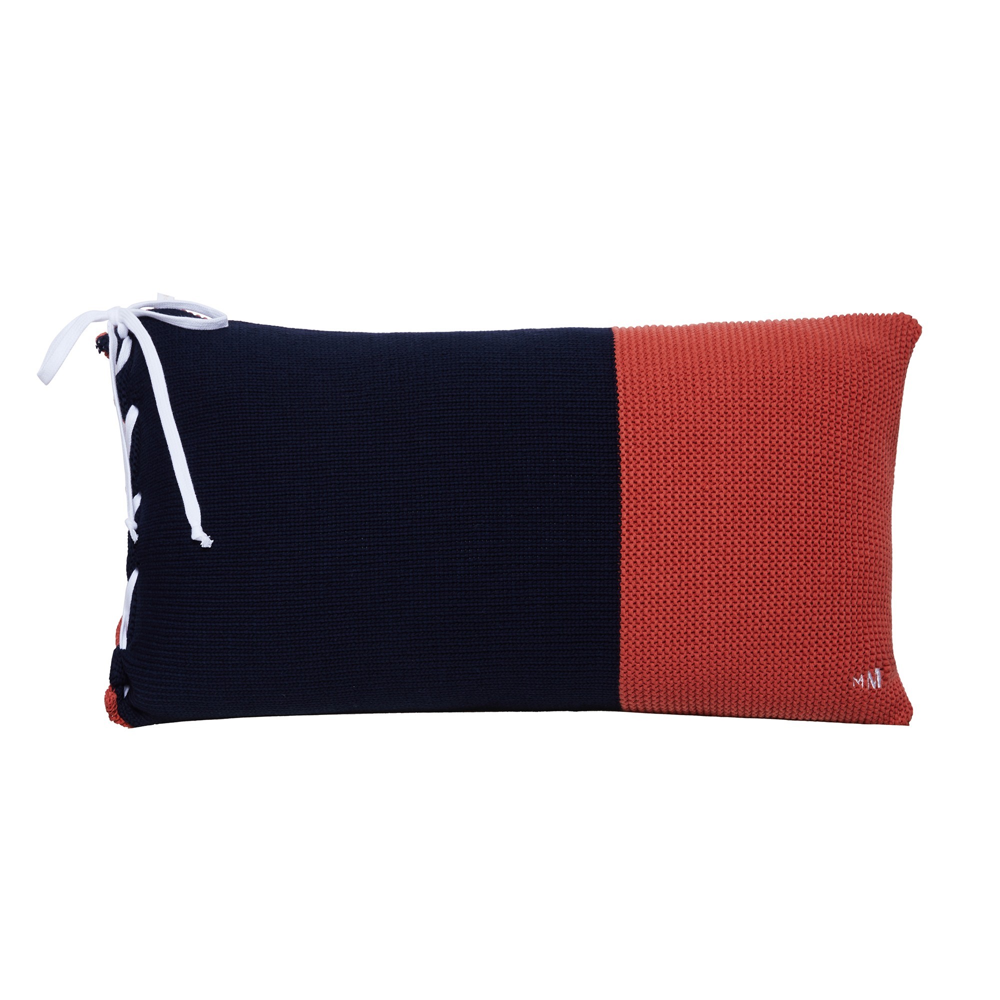 Coussin avec noeud en coton bio - Kansas
