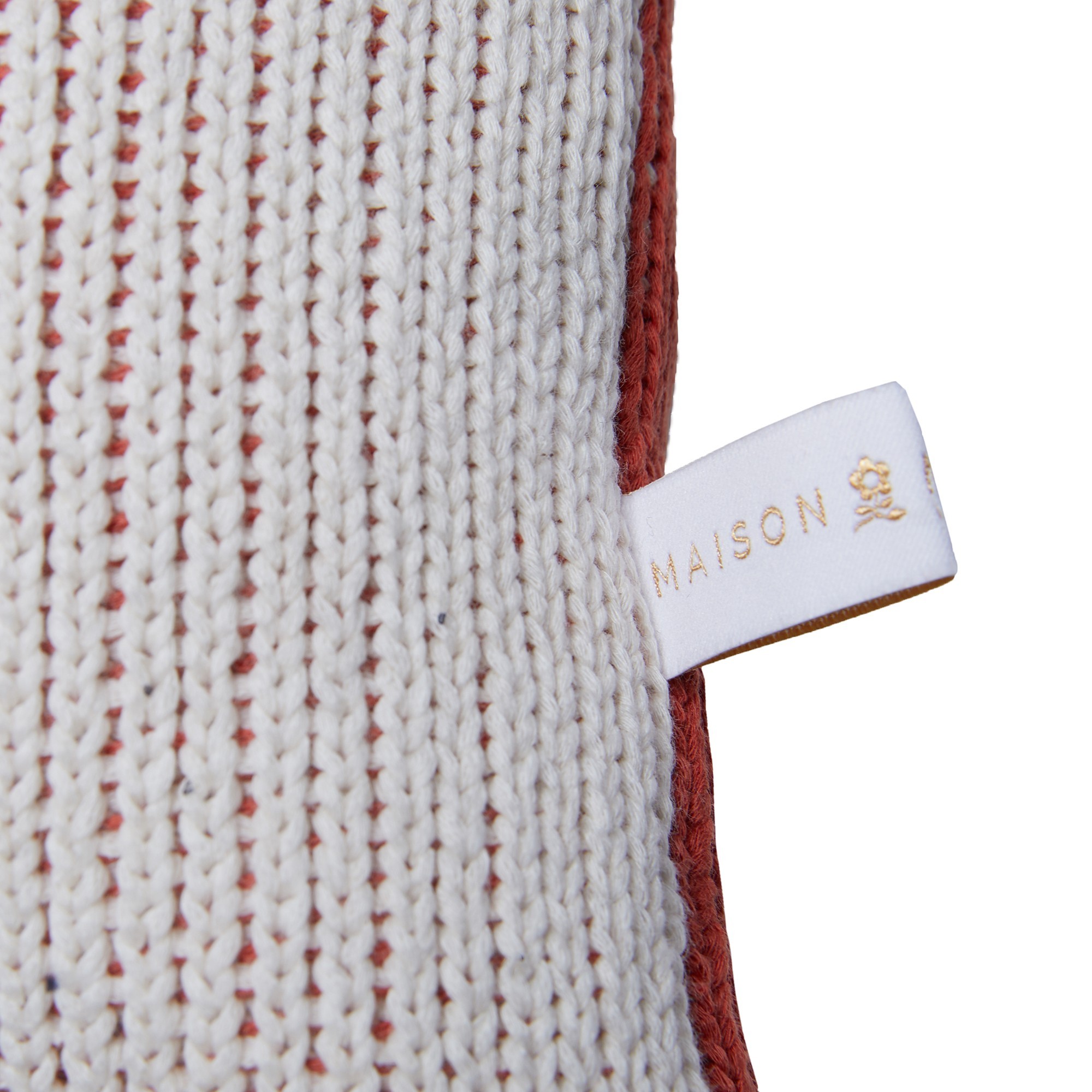 Coussin avec noeud en coton bio - Kansas