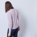 Pull col V Aristote 6186 poudre - 16 Violet clair