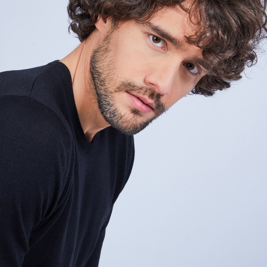 Round-neck wool jumper - LUCIANO