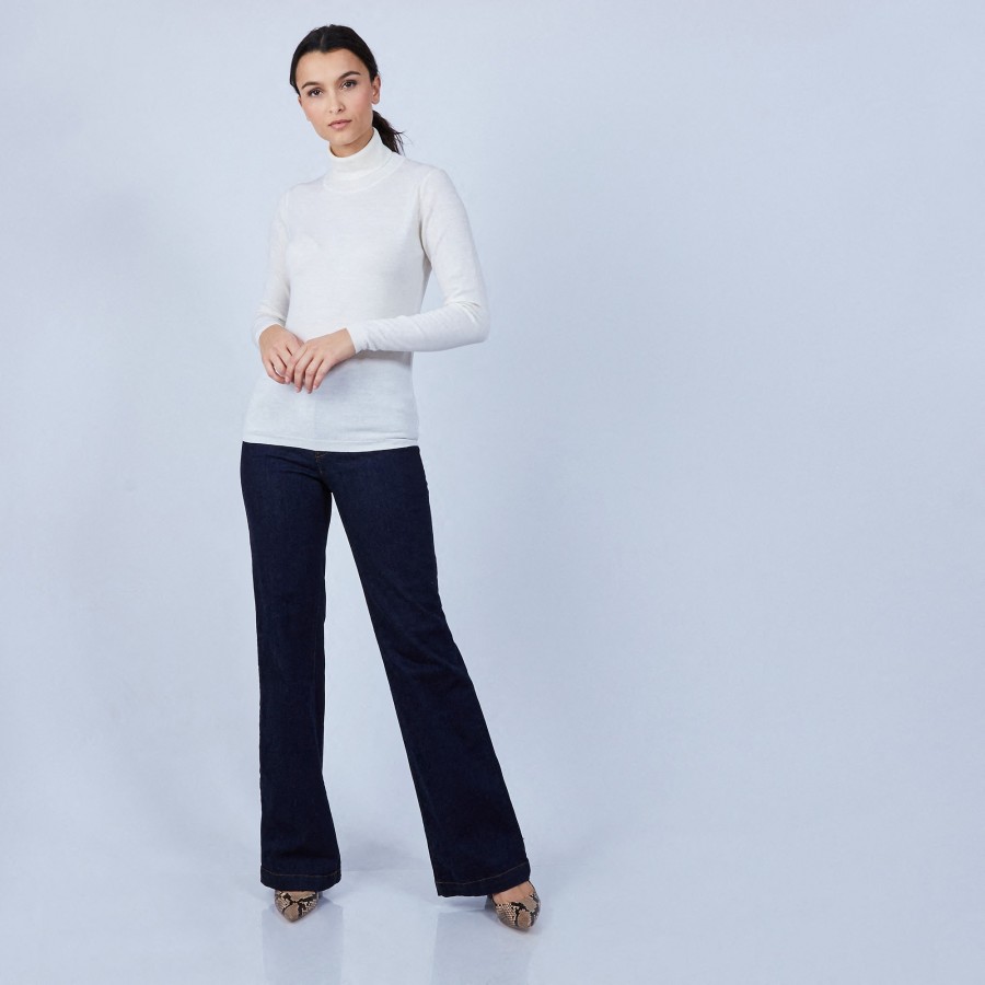 Pull col roulé en laine mérinos - Beha